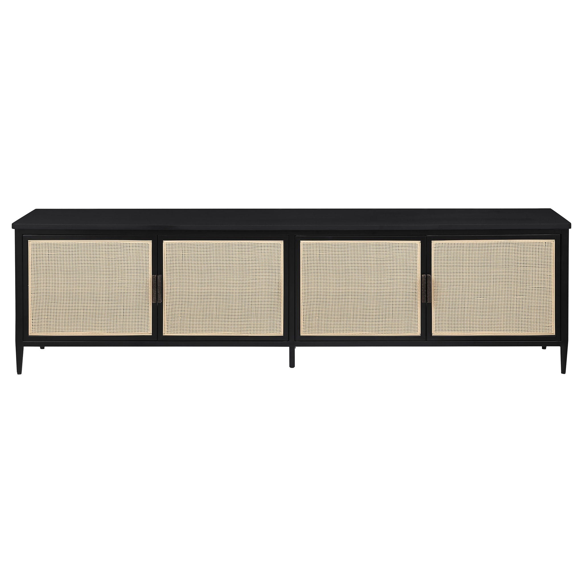Kenneth - 4 Door TV Stand - Black