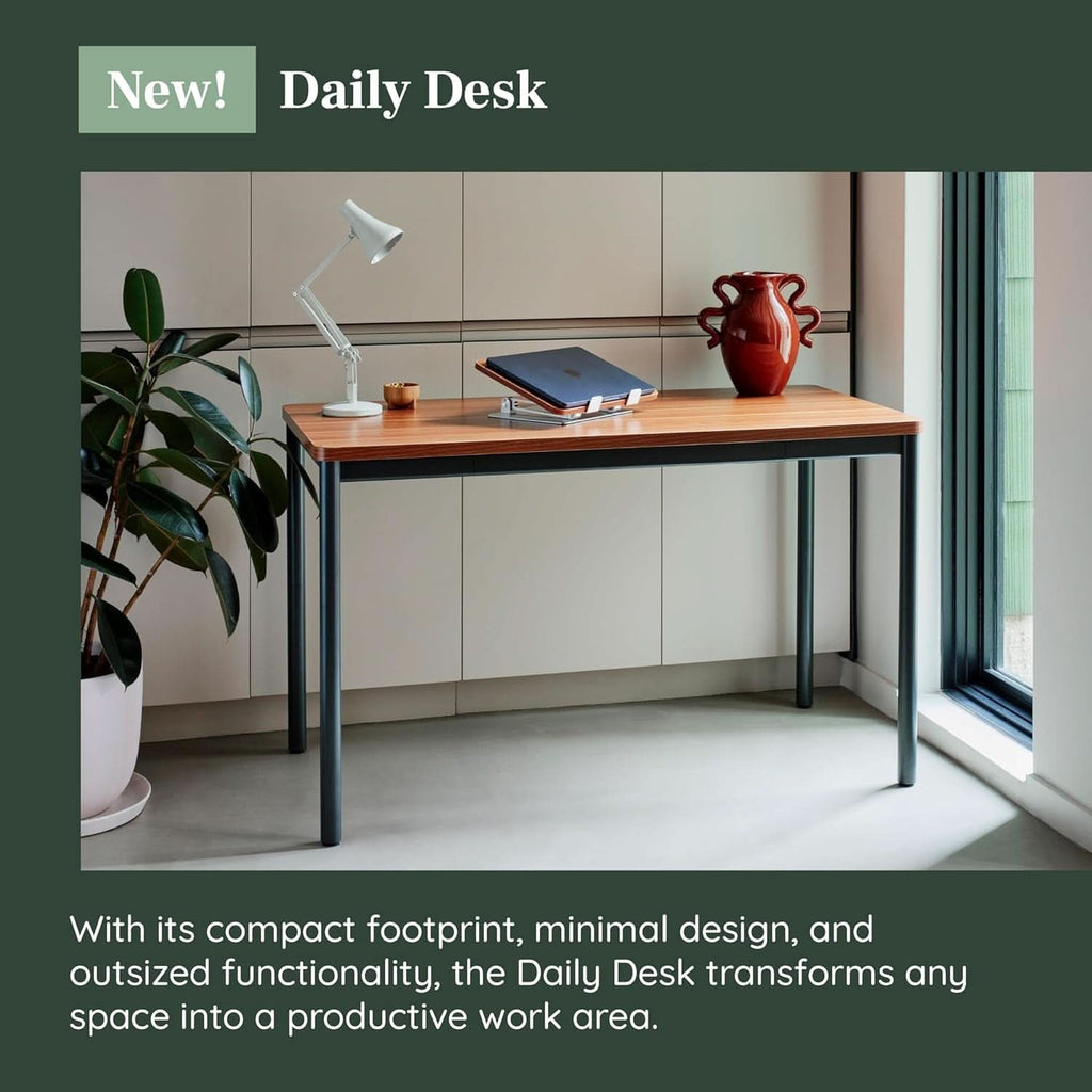 Functional Home Office Desk with Rounded Corners and Cable Notch