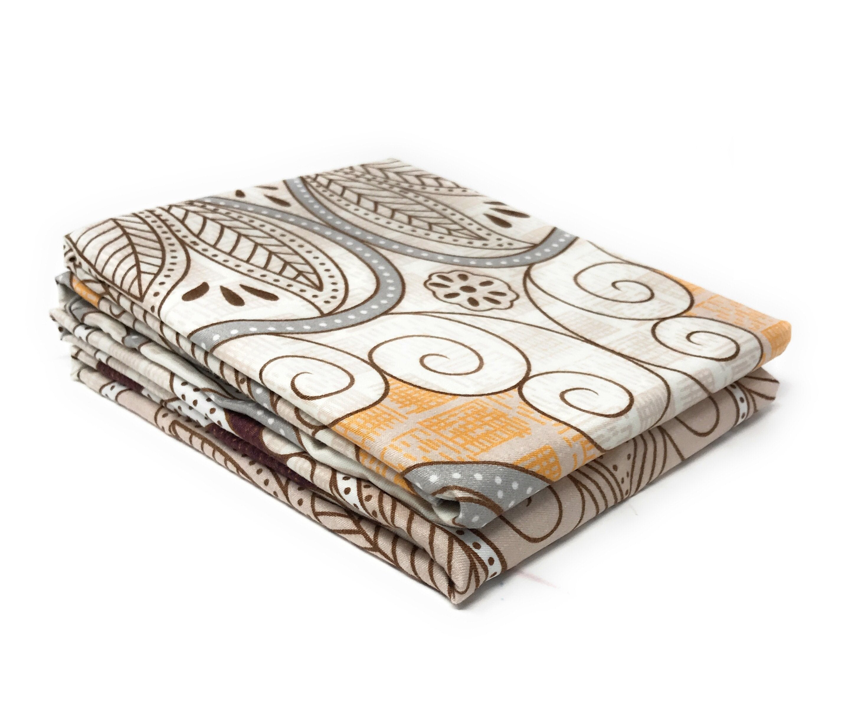 Tache Maroon Mandala Ivory Damask Pillowcases (2131-PC)