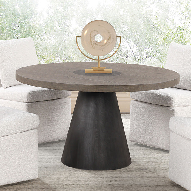 Broager - 5 Pc Dining Table Set (White Swivel Chairs)